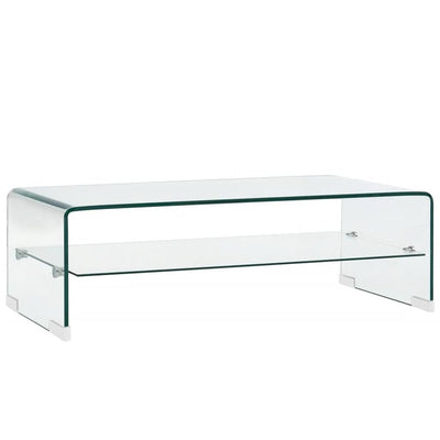 Sohvapöytä kirkas 98x45x31 cm karkaistu lasi