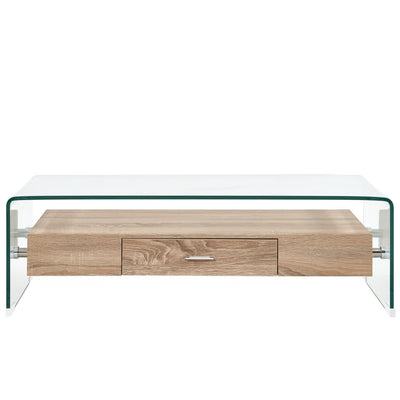 Sohvapöytä kirkas 98x45x31 cm karkaistu lasi