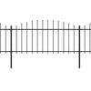 Puutarha-aita keihäskärjillä teräs (0,5-0,75)x3,4 m musta