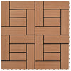 Lattialaatat 22 kpl 30x30cm 2 m² puukomposiitti ruskea