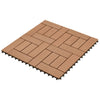 Lattialaatat 22 kpl 30x30cm 2 m² puukomposiitti ruskea
