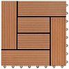 Lattialaatat 22 kpl 30x30cm 2 m² puukomposiitti ruskea
