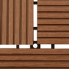 Lattialaatat 22 kpl 30x30cm 2 m² puukomposiitti ruskea