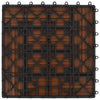 Lattialaatat 22 kpl 30x30cm 2 m² puukomposiitti ruskea