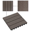 Lattialaatat 22 kpl 30x30cm 2 m² puukomposiitti tummanruskea
