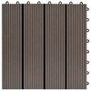 Lattialaatat 22 kpl 30x30cm 2 m² puukomposiitti tummanruskea