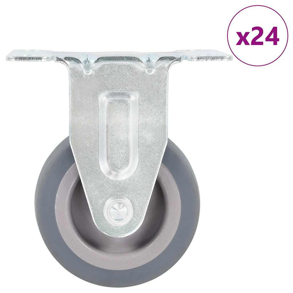 24 kpl kiinteät pyörät 50 mm