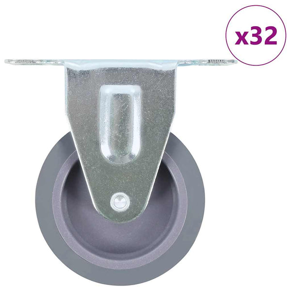 32 kpl kiinteät pyörät 75 mm