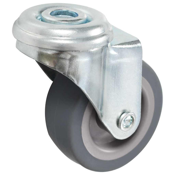 16 kpl pulttireikäisiä kääntyviä pyöriä 50 mm