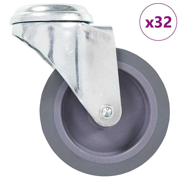 Rullapyörät pultinrei´illä 32 kpl 75 mm