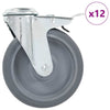 Rullapyörät pultinrei´illä 12 kpl 125 mm