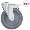Rullapyörät pultinrei´illä 24 kpl 125 mm