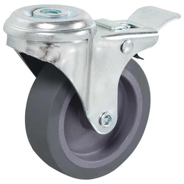 16 kpl pulttireikäisiä kääntyviä pyöriä 75 mm