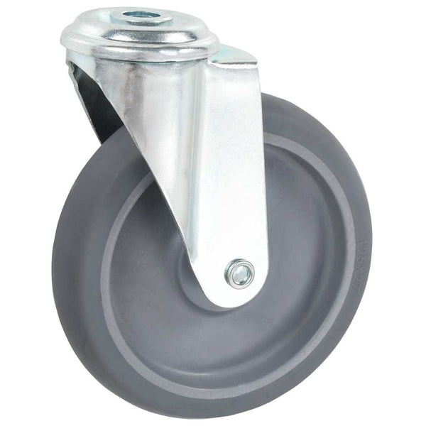 12 kpl pulttireikäisiä kääntyviä pyöriä 125 mm
