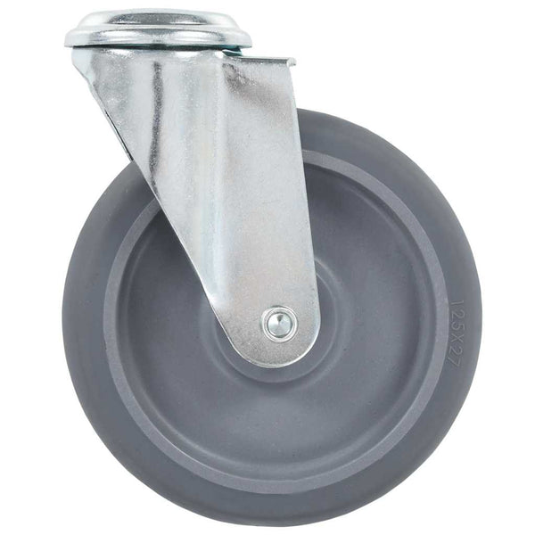 12 kpl pulttireikäisiä kääntyviä pyöriä 125 mm