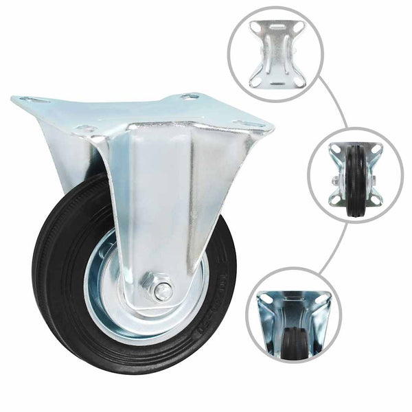 16 kpl kiinteät pyörät 100 mm
