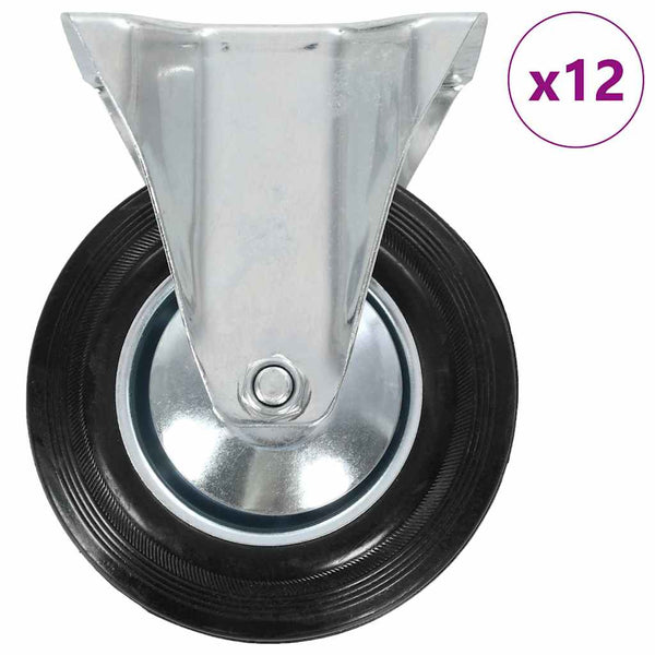 Rullapyörät kiinteät 12 kpl 160 mm