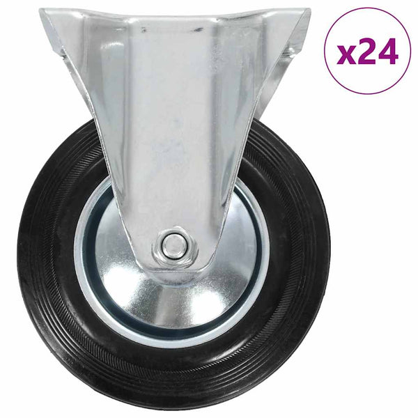 Rullapyörät kiinteät 24 kpl 160 mm