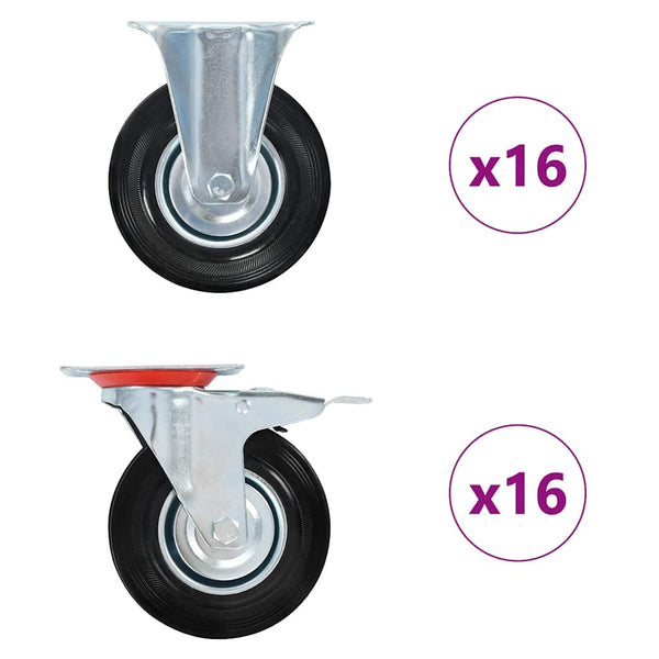 32 kpl Pyörät 125 mm