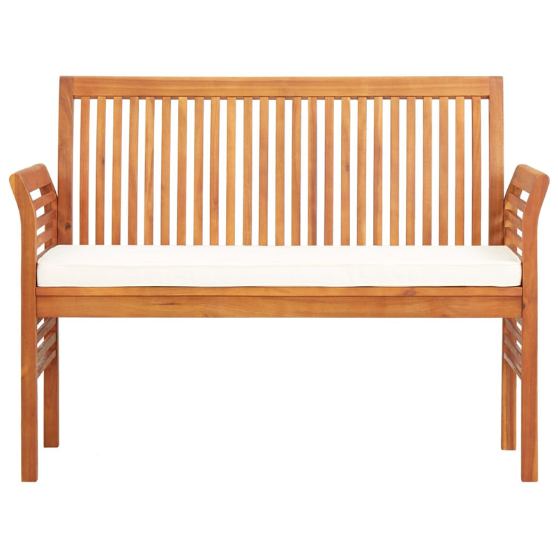Toriano puutarhapenkki 120cm (2-istuttava, tyynyllä, akasiapuu)