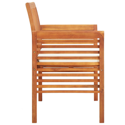 Puutarhapenkki Toriano 120cm (2-istuttava, tyynyllä, akasiapuu)