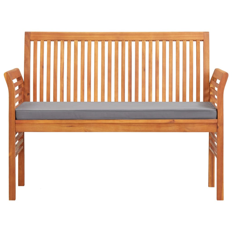 120cm Toriano puutarhapenkki (2-istuttava, tyynyllä, akasiapuu)