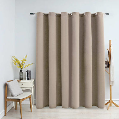 Beige pimennysverho Shyla 290x245cm (metallirenkailla)