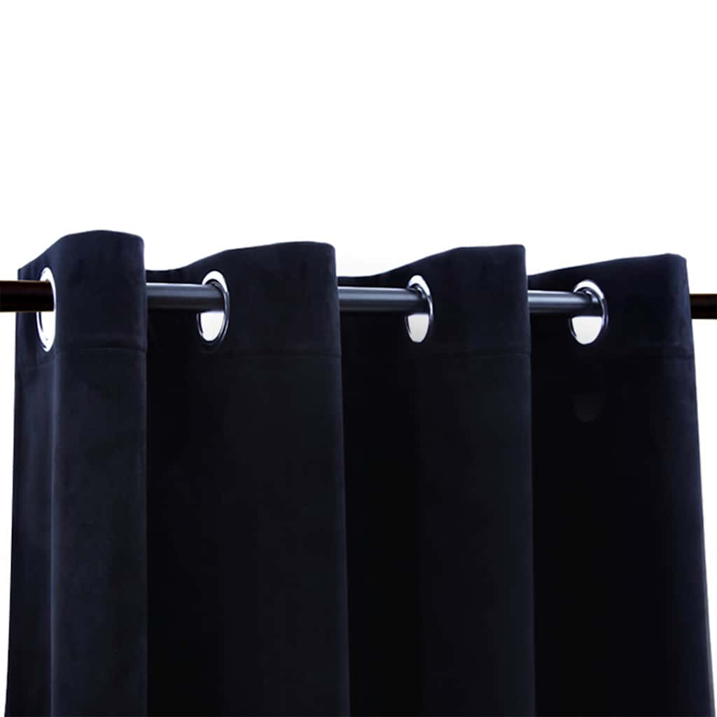 Musta pimennysverhot renkailla Baila 140x175cm (2 kpl)