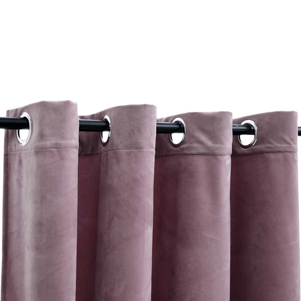 Pinkki pimennysverhot renkailla Baila 140x175cm (2 kpl)
