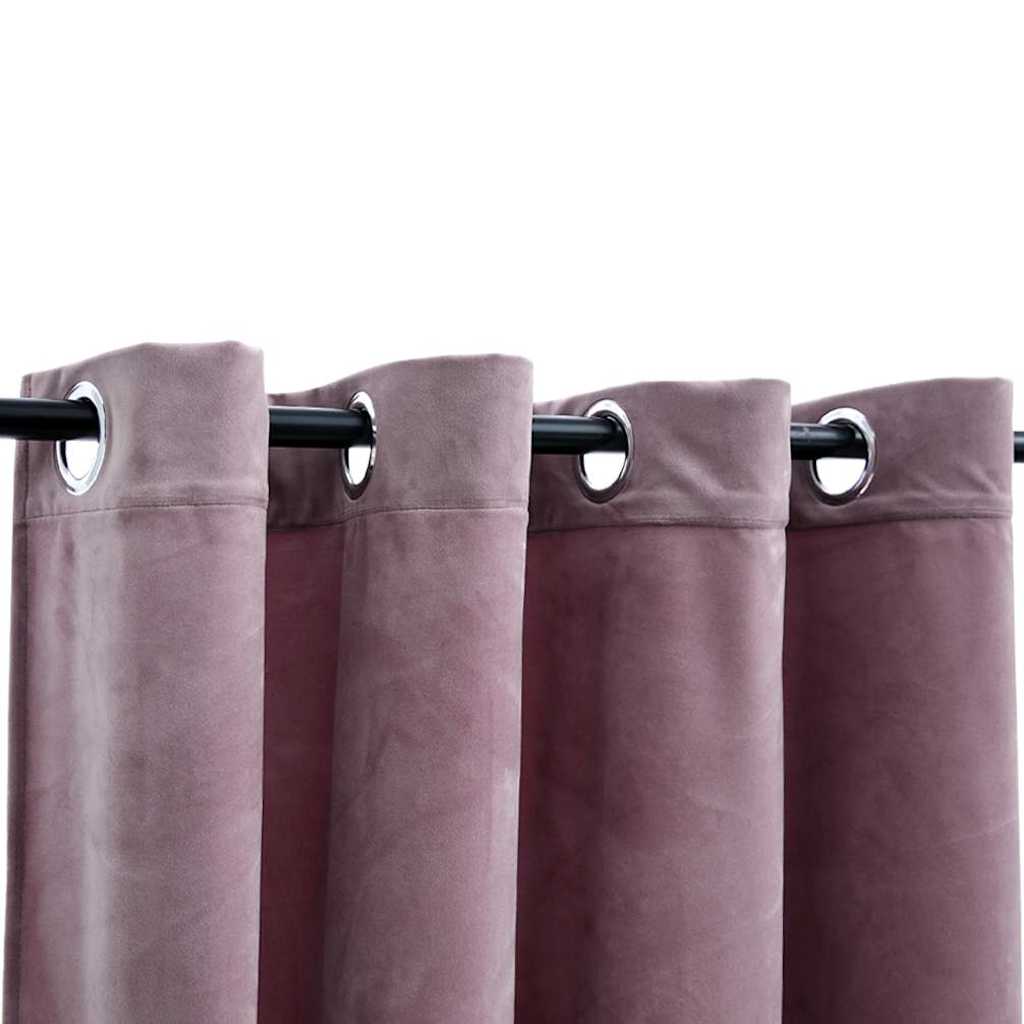 Pinkki pimennysverhot renkailla Baila 140x225cm (2 kpl)