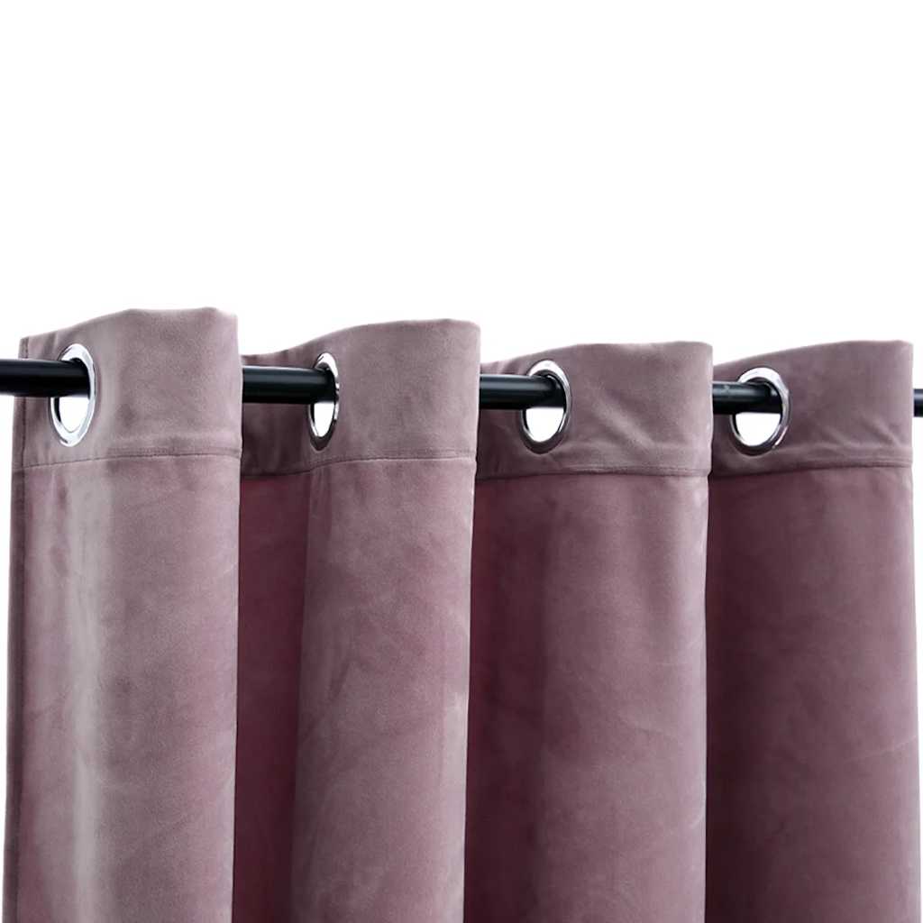 Pinkki pimennysverhot renkailla Baila 140x245cm (2 kpl)