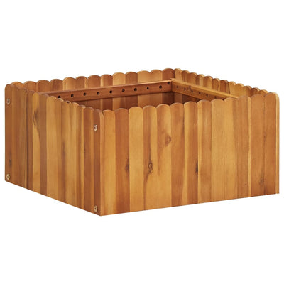 Puutarhan korotettu kukkalaatikko 50x50x25 cm täysi akaasiapuu