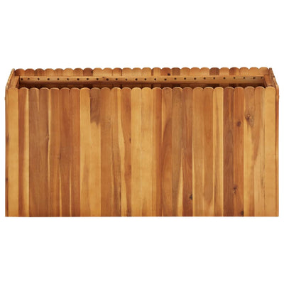 Puutarhan korotettu kukkalaatikko 100x30x50cm täysi akaasiapuu