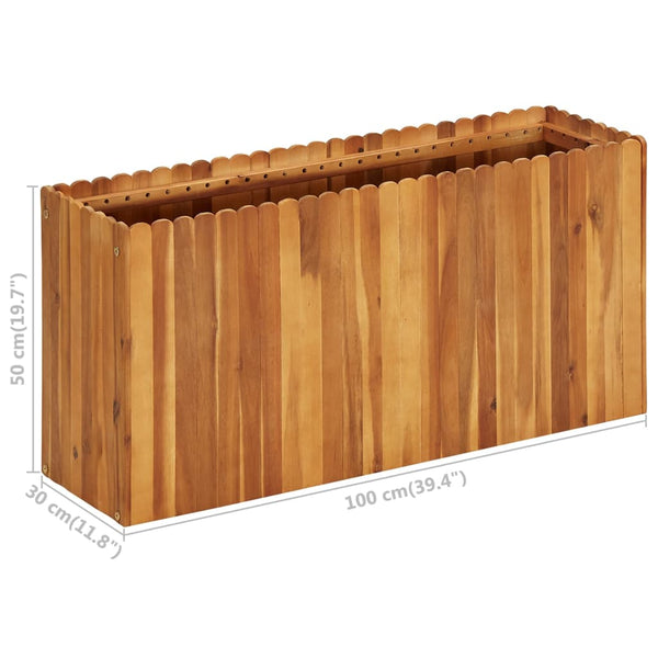 Puutarhan korotettu kukkalaatikko Enyed 100x30x50cm (akaasiapuu)