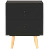 Yöpöydät 2 kpl musta 40x30x50 cm täysi mänty