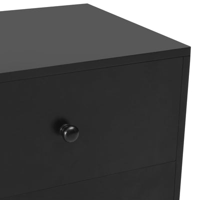 Yöpöydät 2 kpl musta 40x30x50 cm täysi mänty