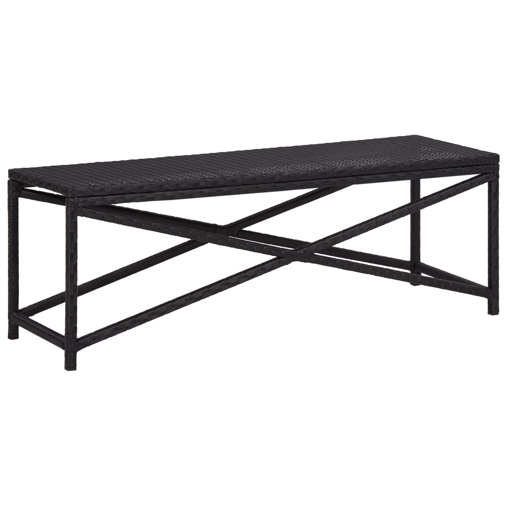 Musta puutarhapenkki Guzin 120cm (polyrottinki)