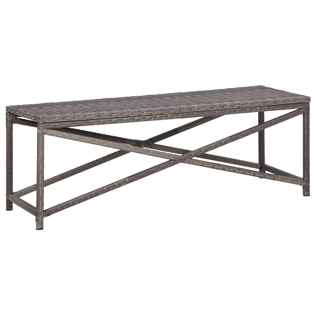 Harmaa puutarhapenkki Guzin 120cm (polyrottinki)