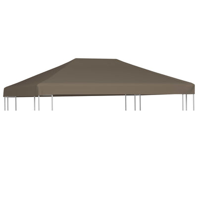 Huvimajan katto 310 g / m² 3x3 m harmaanruskea