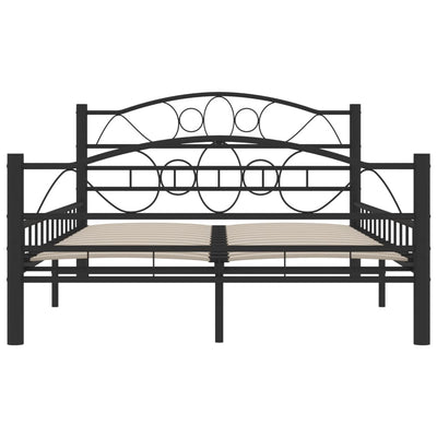 Musta sängynrunko Wolfganges 120x200cm (teräs)