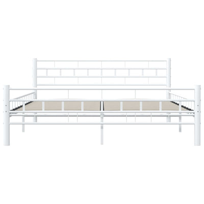 Valkoinen sängynrunko Ilieta 160x200cm (metalli)