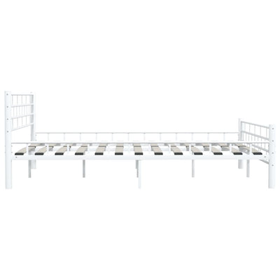 Valkoinen sängynrunko Ilieta 160x200cm (metalli)