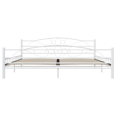 Valkoinen sängynrunko Wolfganges 200x200cm (metalli)