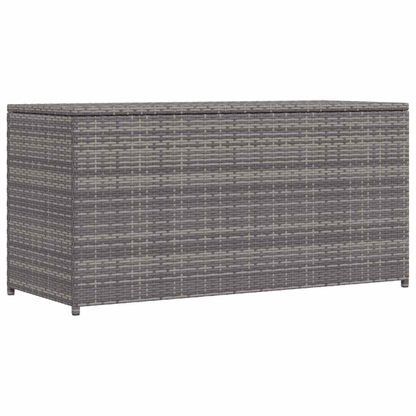 Harmaa puutarhan säilytyslaatikko Gioga 120x50x60cm (polyrottinki)