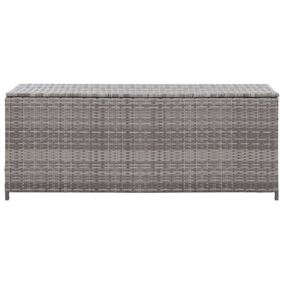 Puutarhan säilytyslaatikko harmaa 120x50x60 cm polyrottinki