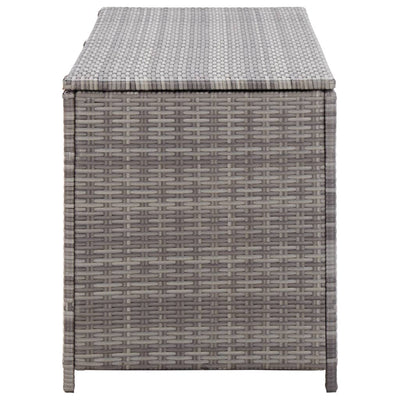 Puutarhan säilytyslaatikko harmaa 120x50x60 cm polyrottinki