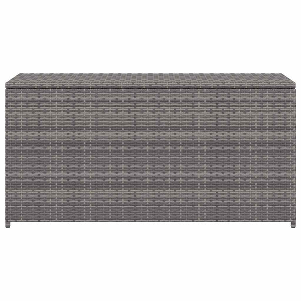 Harmaa puutarhan säilytyslaatikko Gioga 120x50x60cm (polyrottinki)