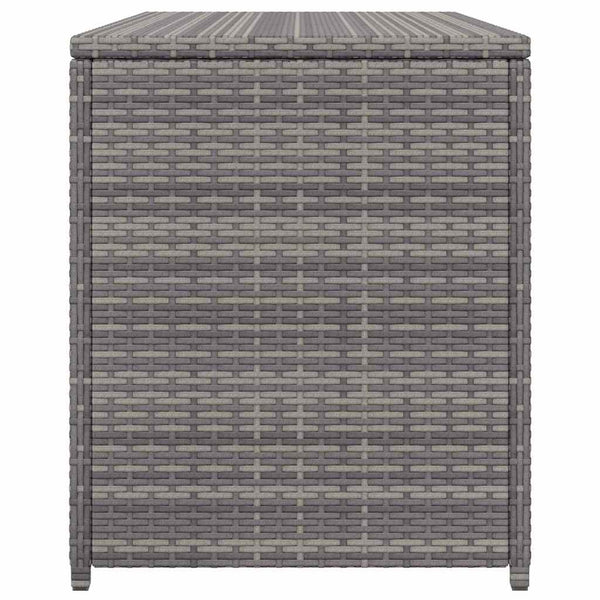 Harmaa puutarhan säilytyslaatikko Gioga 120x50x60cm (polyrottinki)