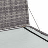 Ulkosäilytyslaatikko harmaa 150x100x100 cm polyrottinki