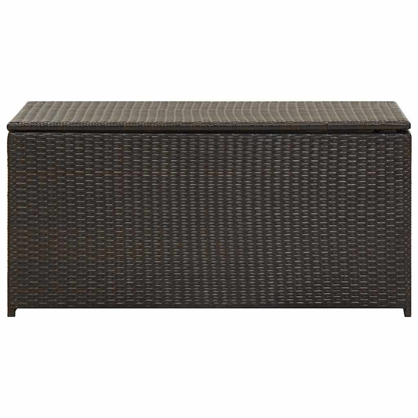 Ruskea puutarhan säilytyslaatikko Dulcineia 100x50x50cm (polyrottinki)